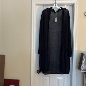 J. Jill Navy Blue Lightweight Cardigan/Duster